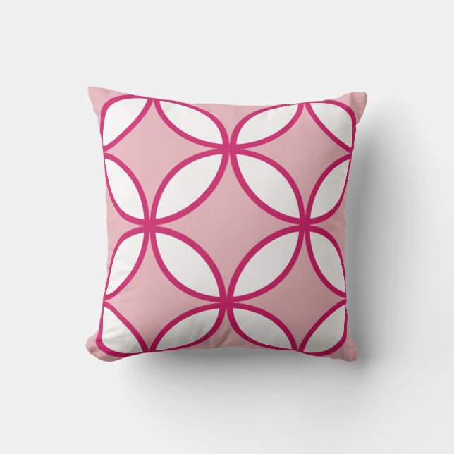 Coussin Joli motif rose fleur pétale sur rose (Recto)