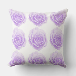 Coussin Joli motif rose violet