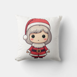 Coussin Joli personnage Chibi de Mme Claus