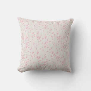 Coussin Joli pétales sur les rayures