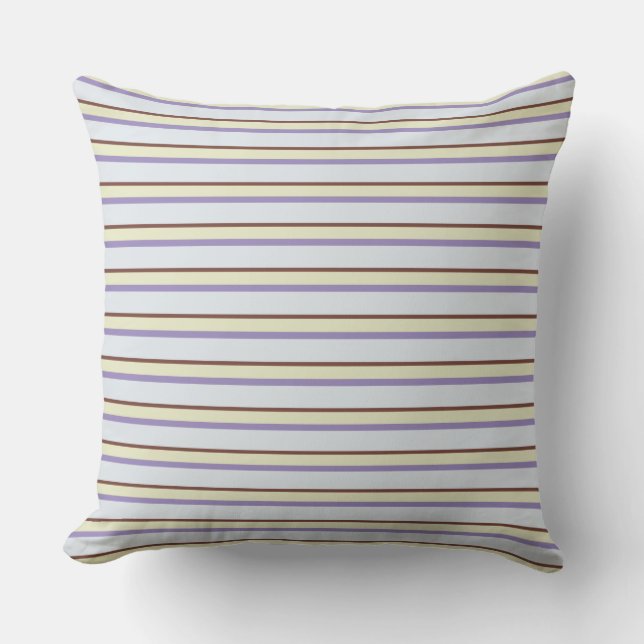 Coussin Joli rayures pastel (Recto)
