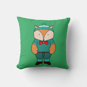 Coussin Joli renard vert