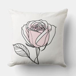 Coussin Joli Rose stylisé