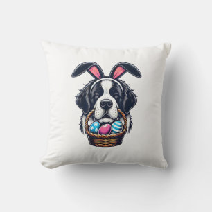 Coussin Joli Saint-Bernard aux oreilles de lapin Propriéta