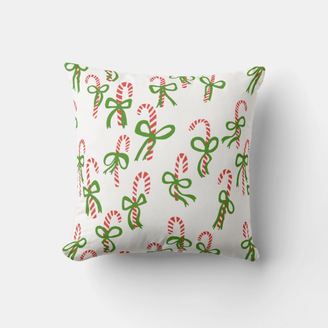 Coussin Joli Sucres de canne de Noël Noël Noël Joyeux Noël (Recto)
