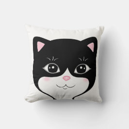 Coussin Joli Tuxedo Chat Face