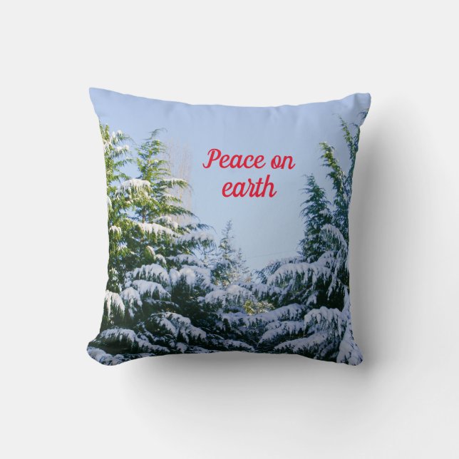 Coussin Joli vacances d'hiver personnalisable (Recto)