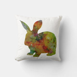 Coussin Jolie aquarelle Rabbit