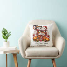 Jolie famille de hiboux enneigés pour Noël et Hall