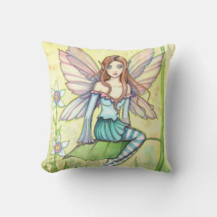 Coussin Jolie Fée de Fleur Fantaisie Artistique