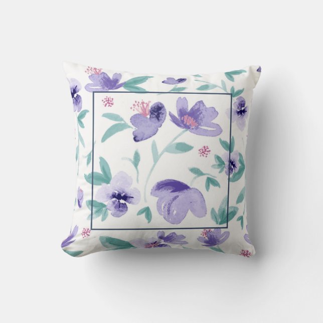 Coussin Jolie fleurs de lavande motif (Recto)