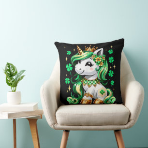 Coussin Jolie Licorne Shamrock St Patrick