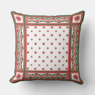 Coussin Jolie nappe d'eau rose sur des Motifs blancs