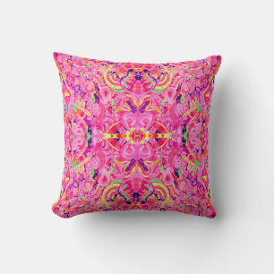Coussin Jolie peinture abstraite de tourbillons colorés