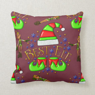 Coussin Jolies elfes de Noël