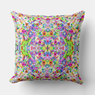 Coussin Jolies fleurs d'été magiques colorées