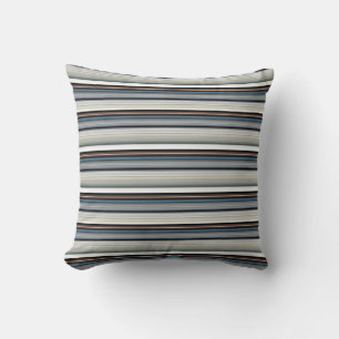 Coussin Jolies rayures grises et blanches