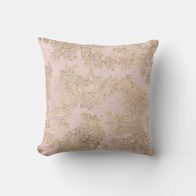 COUSSIN JOLIMENT DUSTY ROSE OR FLORAL CUSHION (Recto)