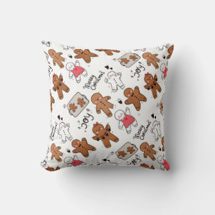 Coussin Jolis bonshommes en pain d'épices Joie de Noël