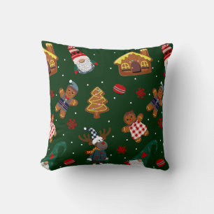 Coussin Jolis gnomes en pain d'épice de Noël pour une fête