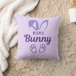 Coussin Jolis oreilles de lapin de Pâques maman violet