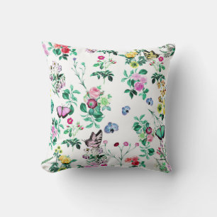 Coussin Jolis papillons et fleurs