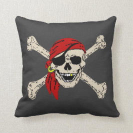 Coussin Jolly roger des os crâniens pirates