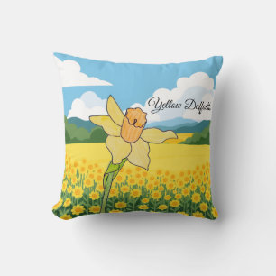 Coussin Jonquilles jaunes