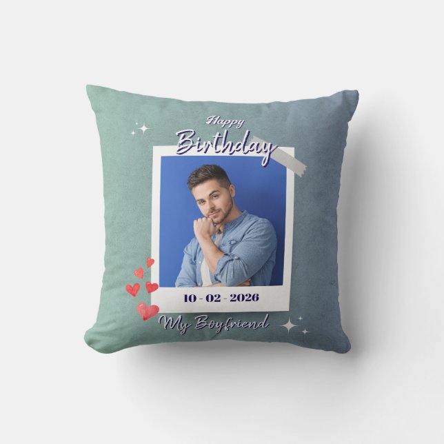 Coussin Jote My Boyfriend Anniversaire Cadeau Design (Recto)