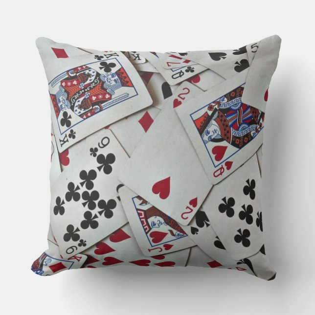 Coussin Jouer aux cartes Poker Games Queen King (Recto)