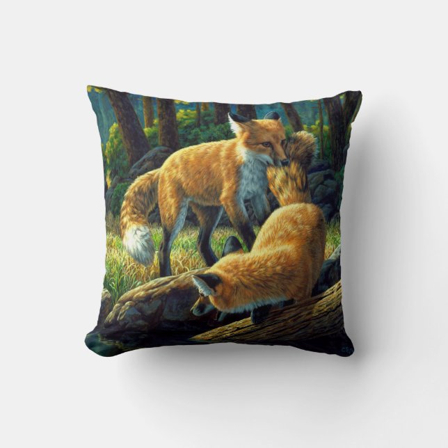 Coussin Jouer de mignons Pups Red Fox (Recto)