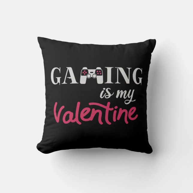 Coussin Jouer est ma Saint Valentin (Recto)