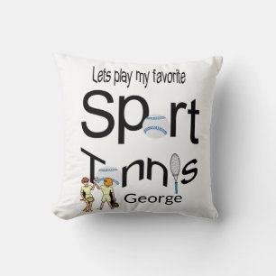 Coussin Jouer Pillow Tennis Sports