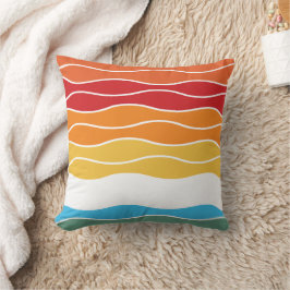 Coussin Jouer Retro Rainbow Stripes pour produit personnal