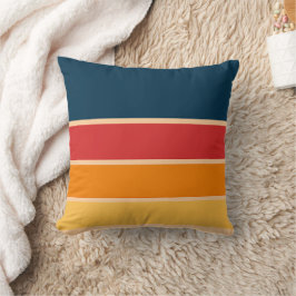 Coussin Jouer Retro Rainbow Stripes pour produit personnal
