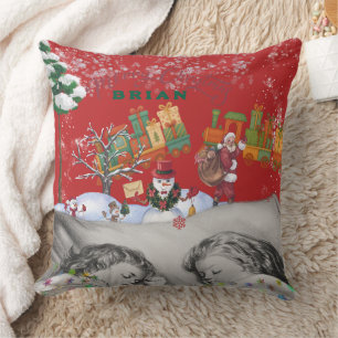 Coussin Jouets pour enfants rêveurs et endormis Vintage