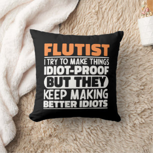 Coussin Joueur de Flûte Essaie de Rendre les Choses Drôles