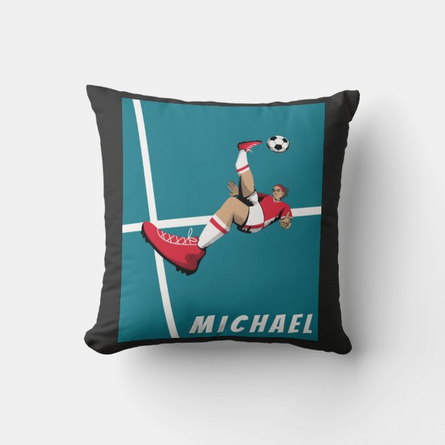 Coussin Joueur de football moderne Illustration graphique  (Recto)
