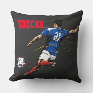 Coussin Joueur de l'équipe de football Jeter l'oreiller
