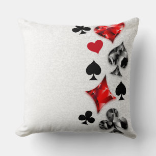 Coussin Joueur de poker Joueur de cartes de jouer costumes