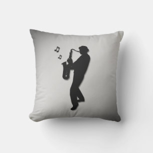 Coussin Joueur de saxophone