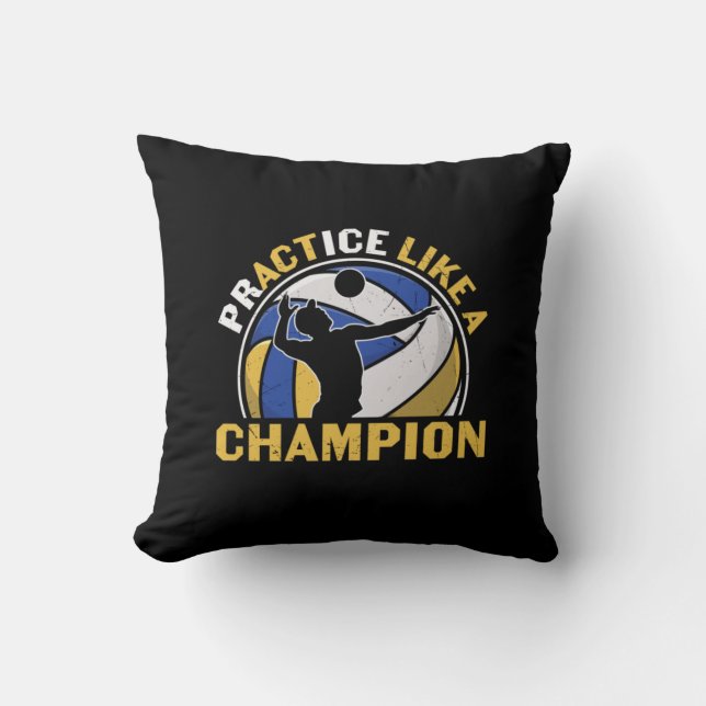 Coussin Joueur de volley-ball | Pratiquer Comme Un Champio (Recto)