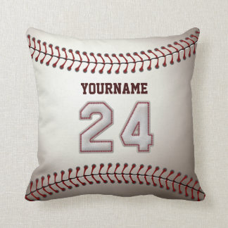 Coussin Joueur numéro 24 - points frais de base-ball