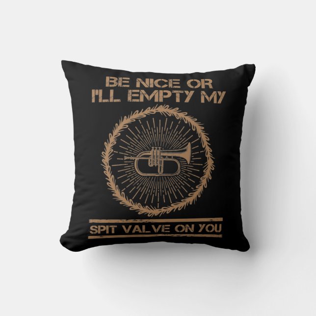 Coussin Joueur Tuba Instrument en laiton éolien Sarcasm Sp (Recto)