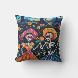 Coussin Jour de la conception colorée morte