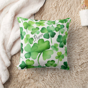 Coussin Jour de la Saint Patrick shamrock