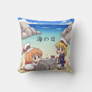 Coussin Jour de l'Anime japonaise 海 の 日