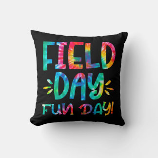 Coussin Jour de l'école Fun Tie Dye Field Day 2022 Teache
