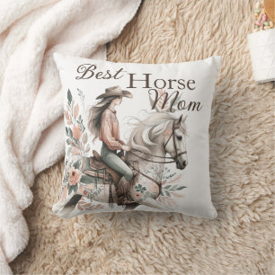 Coussin Jour des mères de maman du cheval