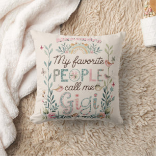 Coussin ❤️ Jour des mères GIGI personnalisées Anniversaire